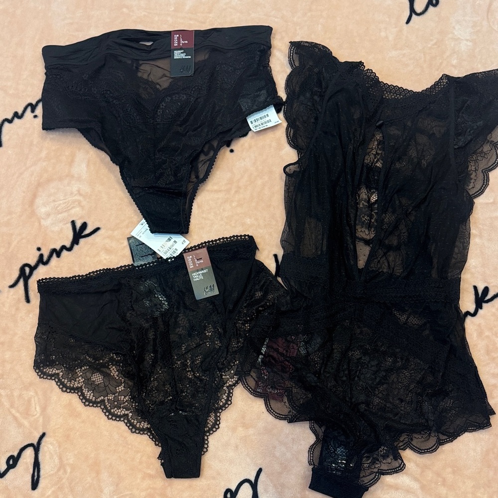 H&M Black Lace Bodysuit
